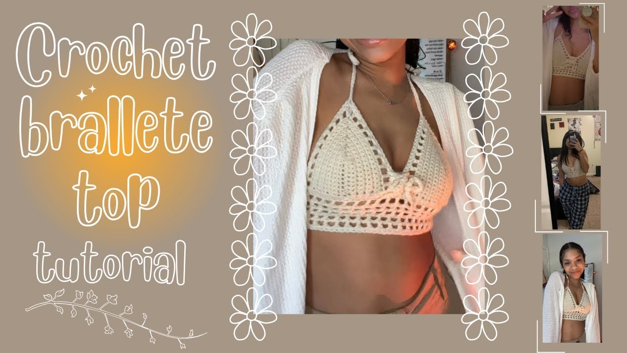 DIY CROCHET BRALETTE TUTORIAL | how to crochet a mesh bralatte top!