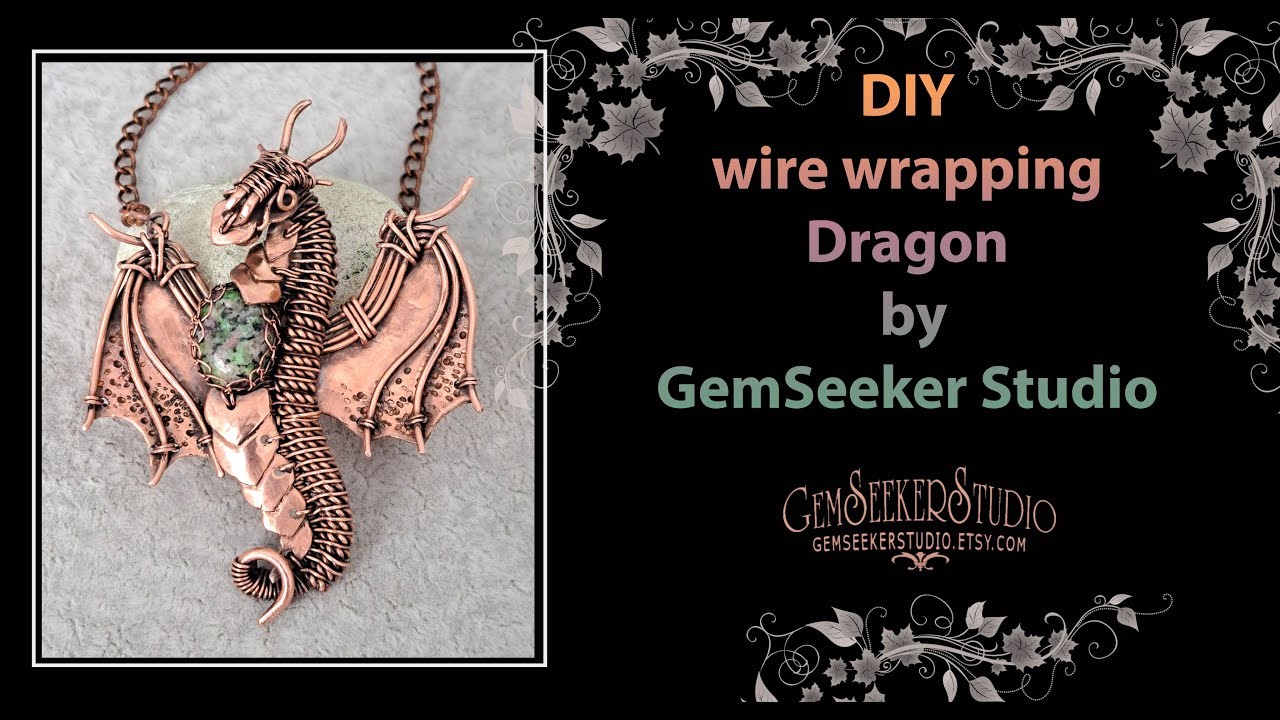 DIY Dragon. How to Make a wire wrapped Dragon pendant. Intermediate.