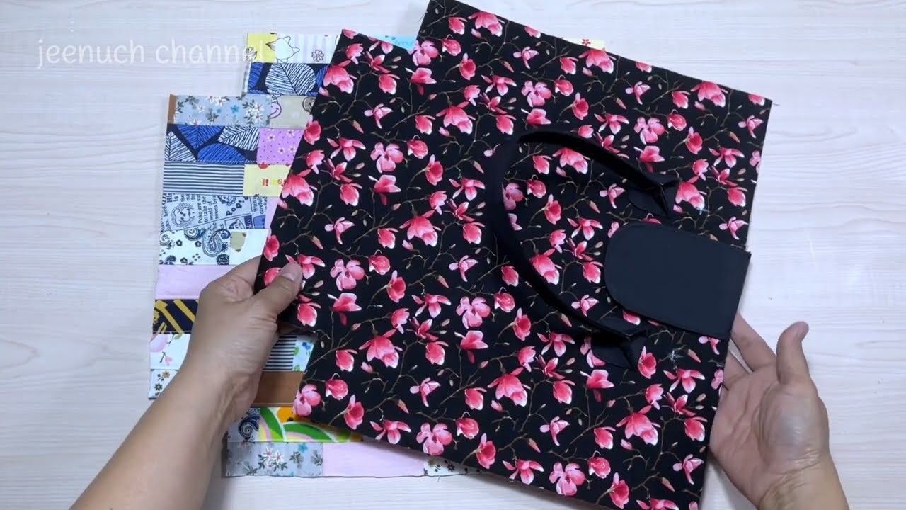 Diy Easy Hand Bag with Scraps fabric | How to Make Shopping Bag | Easy Sewing Cloth Bag Tutorial