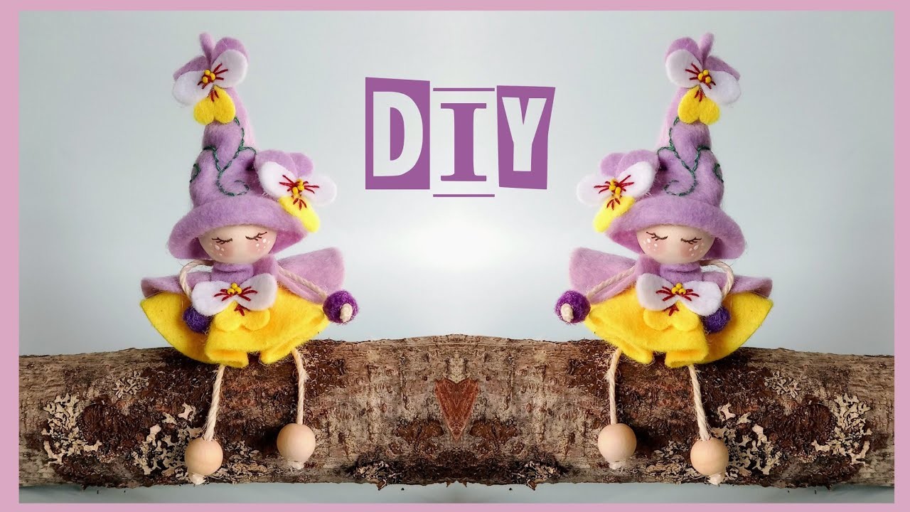 DIY felt doll. Decor for a children's room.