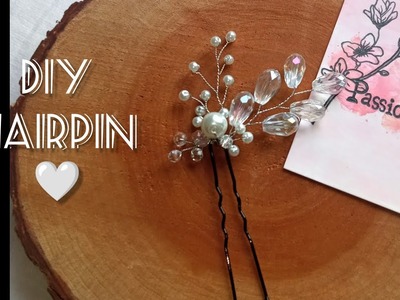 DIY✨Hairpin for hairstyle at home|Tutorial????pearl hairaccessory #diy #tutorial #wedding