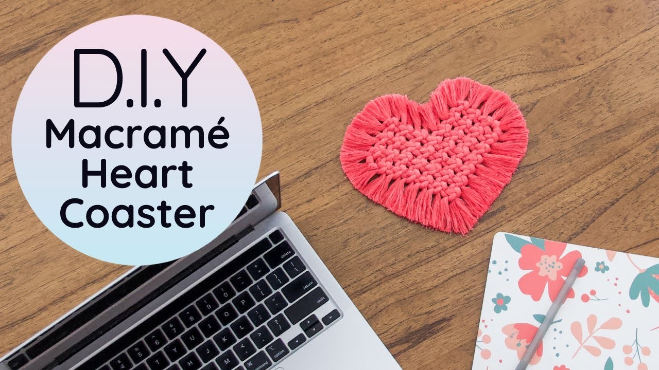 DIY Macrame Love Heart Coaster | Beginner Friendly Valentines Day Macrame Tutorial