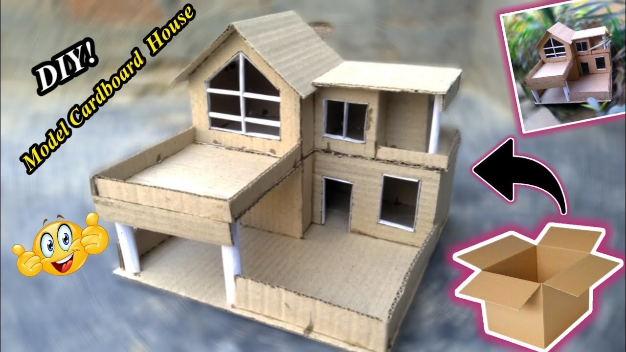 DIY!  Mini House Model Making With Cardboard ???? | Cardboard House @nomicraftsbox