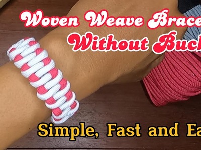 DIY Paracord Bracelet tutorial : Simple Woven Weave Without Buckle