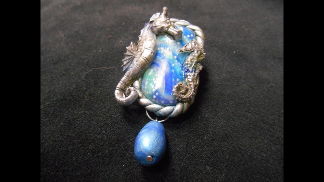 #Diy #Polymerclay Seahorses Pendant Free Tutorial