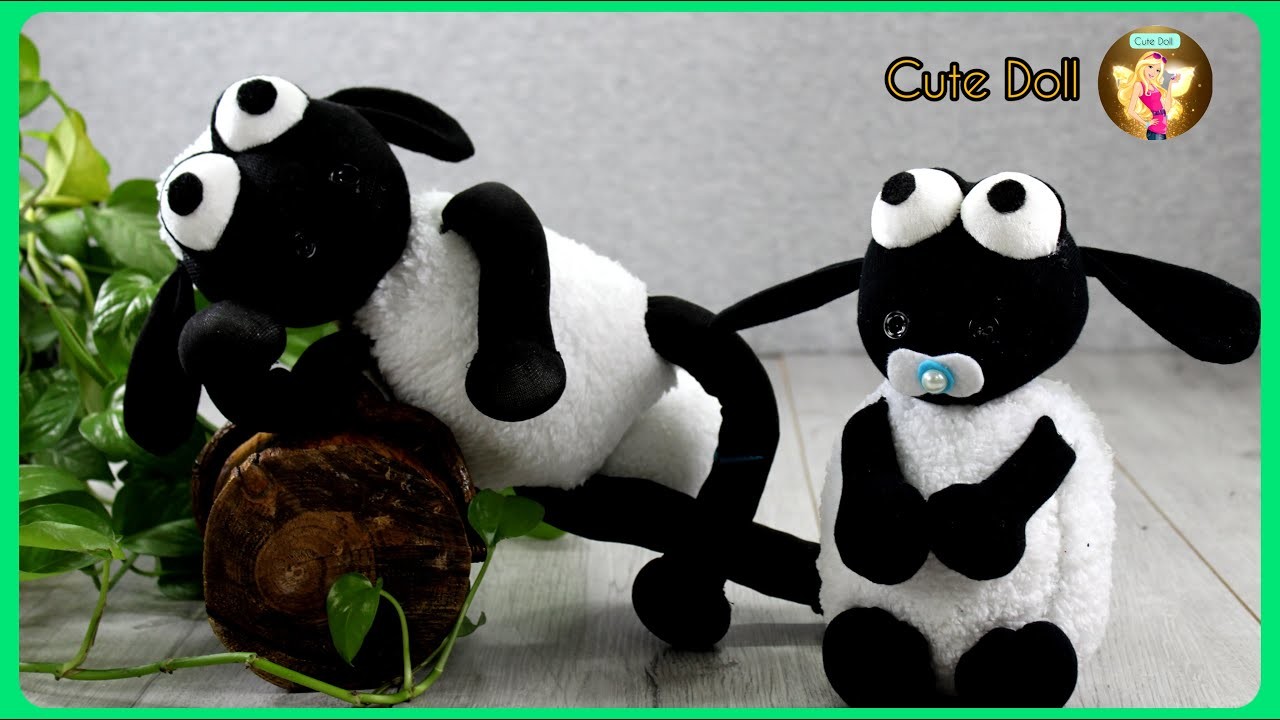 Diy room decor.Shaun the sheep doll making tutorial, cute idea for baby room decor#decoration#doll