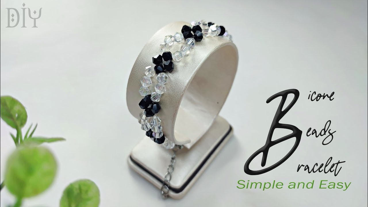DIY Simple and Easy Bicone Beads Bracelet | Beaded Bracelet Tutorial
