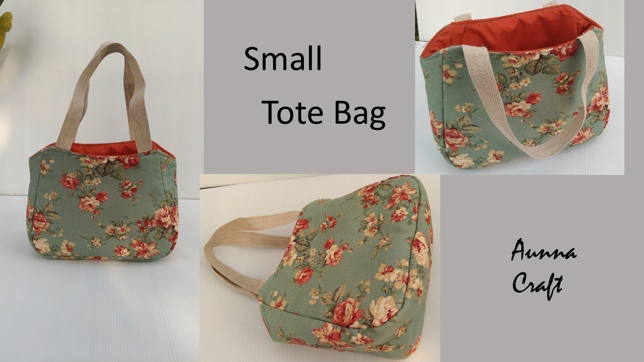 Diy Small Tote Bag from Scrap Fabric Sewing Tutorial Handmade do at home