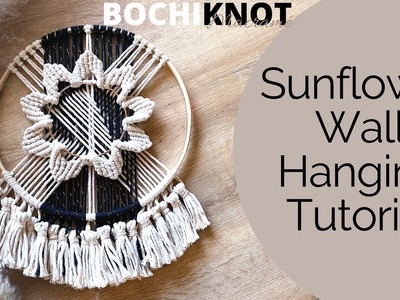 DIY Sunflower Dreamcatcher: A Two-Toned Macrame Wall Hanging Tutorial with Fluffy Tassels