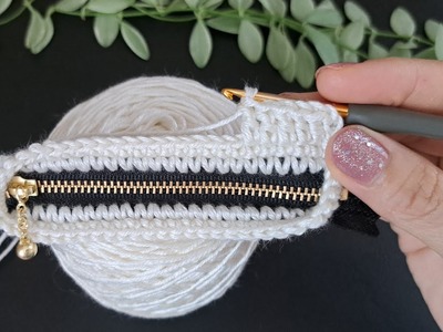 DIY Tutorial - How to crochet mini purse with zipper - Step by Step