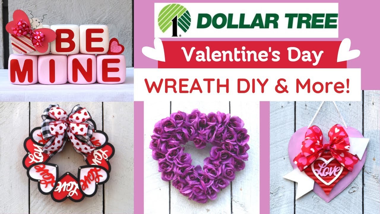 Dollar Tree VALENTINE'S DAY WREATH AND HOME DECOR TUTORIALS ???? EASY HEART DIYS TO FALL IN LOVE WITH