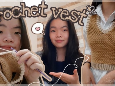 Finally making a crochet vest after 10 months of procrastination.  | crochet vlog