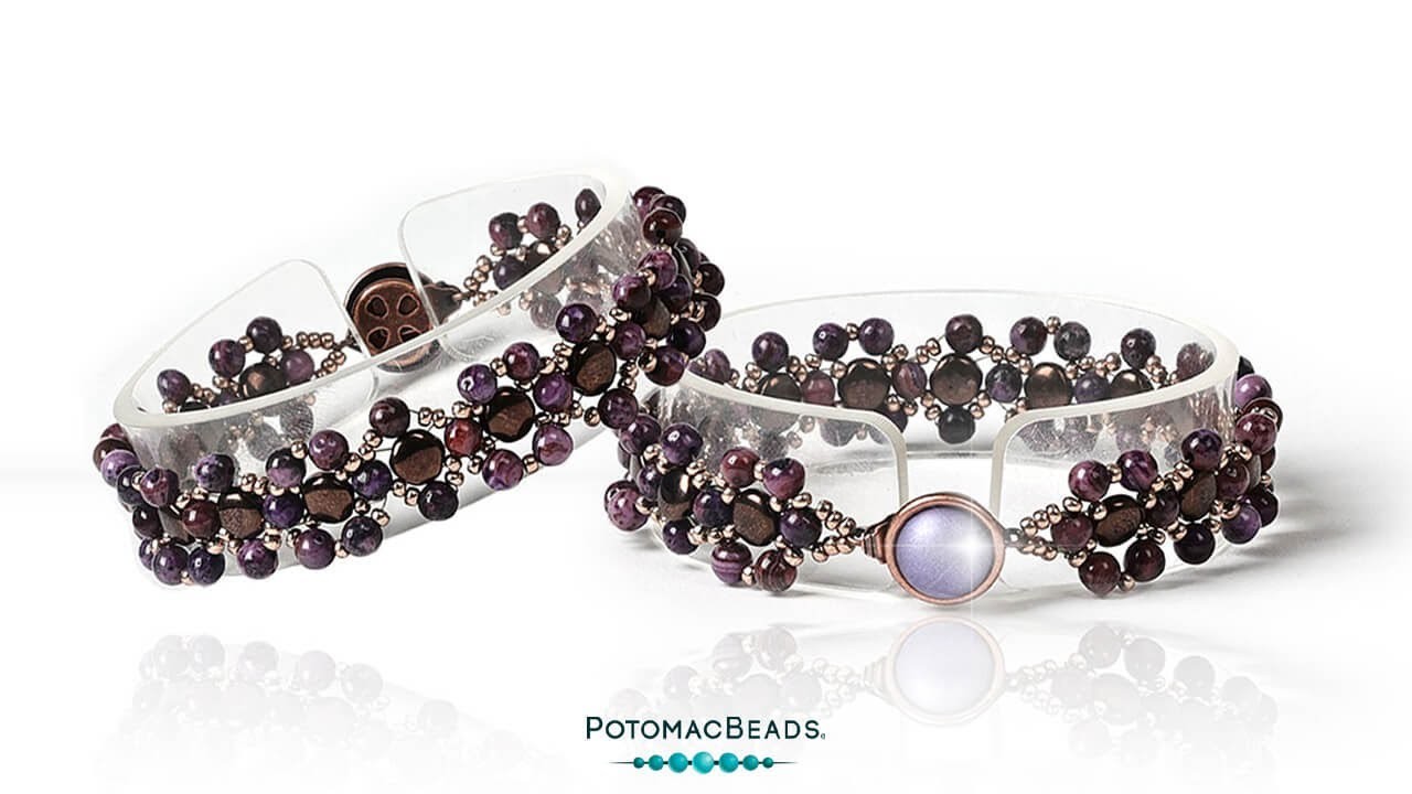 Floral Gemstone Bracelet - DIY Jewelry Making Tutorial by PotomacBeads