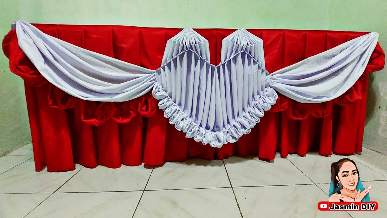 HEART WINGS Shape #4 Table Skirting Desihn Ideas #tutorial #diy #viral #trending #youtube #trend