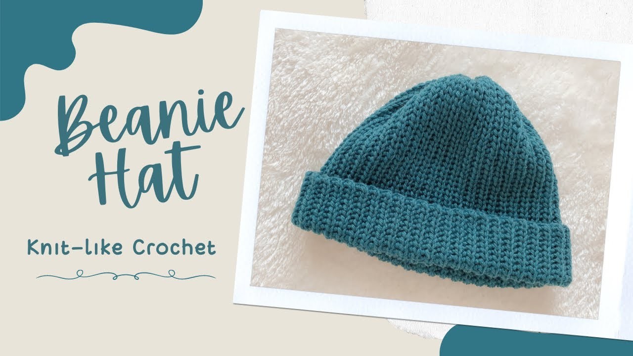 How to Crochet a Beanie | Knit-like crochet | Beginner