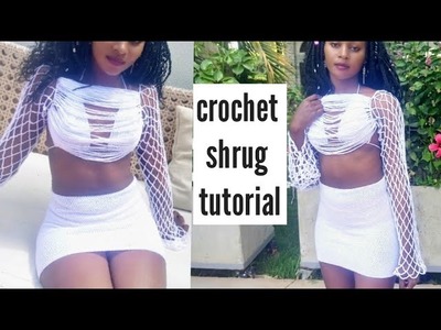 HOW TO CROCHET A SHRUG.CROCHET SHRUG DIY