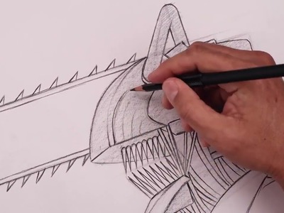 How to draw chainsaw man_skecth tutorial #viral