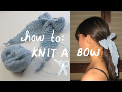 How to knit a hair bow for beginners | step by step tutorial