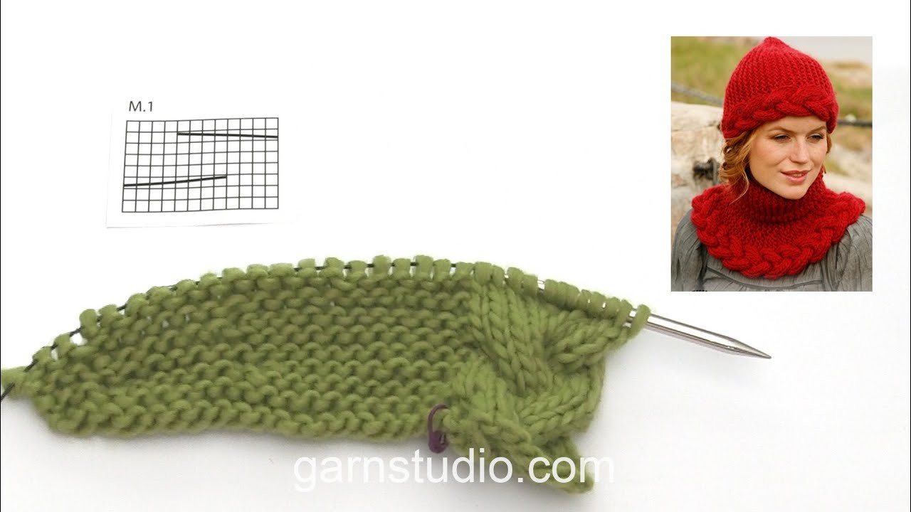 How to knit M.1 and the short rows in DROPS 131-47