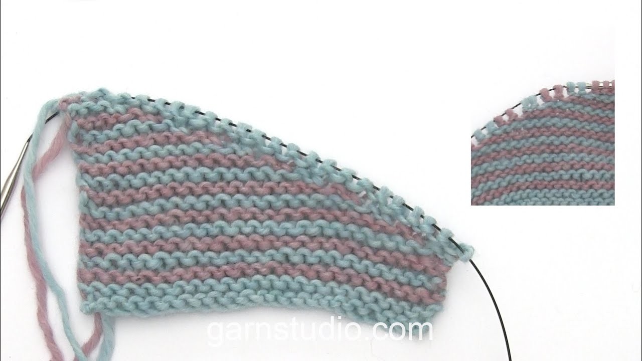 How to knit stripes and short rows in garter stitch