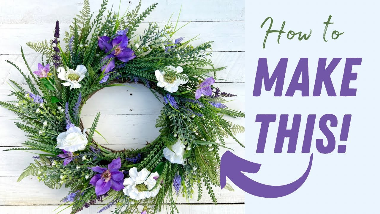 How to Make a Spring Wildflower Wreath. DIY wreath making tutorial