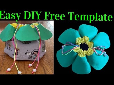 How To Make Fabric Easter Basket So Easy And Simple.DIY Fabric Flower Basket Tutorial @TheTwinsDay.