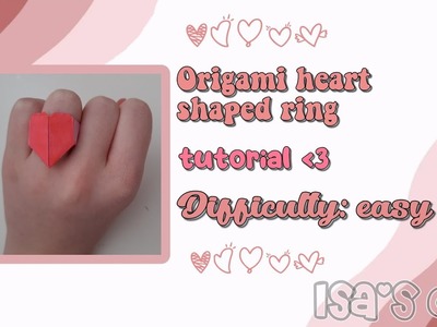 HOW TO MAKE HEART #origami #ring ♡•EASY TUTORIAL•♡ || #diy #handmade #paper #cool #trending #cute