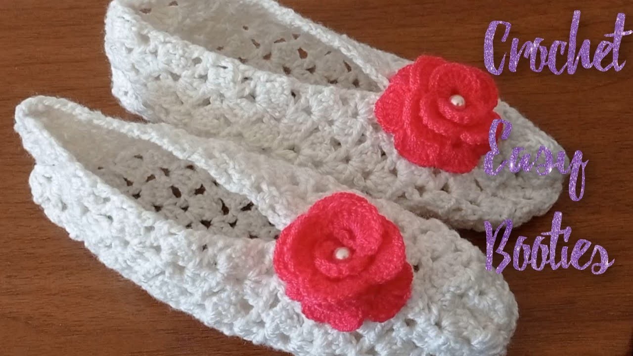 How to make very easy crochet booties for beginners-Knitting crochet booties 2023