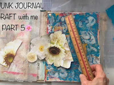 ????JUNK JOURNAL CRAFT with me TUTORIAL …PART 5 …FINISHING this MIXED MEDIA PAGE !????