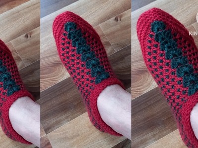 Ladies Flower Socks Knitting || New Knitting Pattern For Ladies Slipper.Socks.Booties.Jurzb