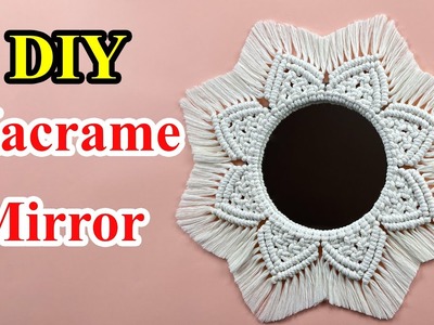 Macrame mirror step by step - Mandala macrame mirror