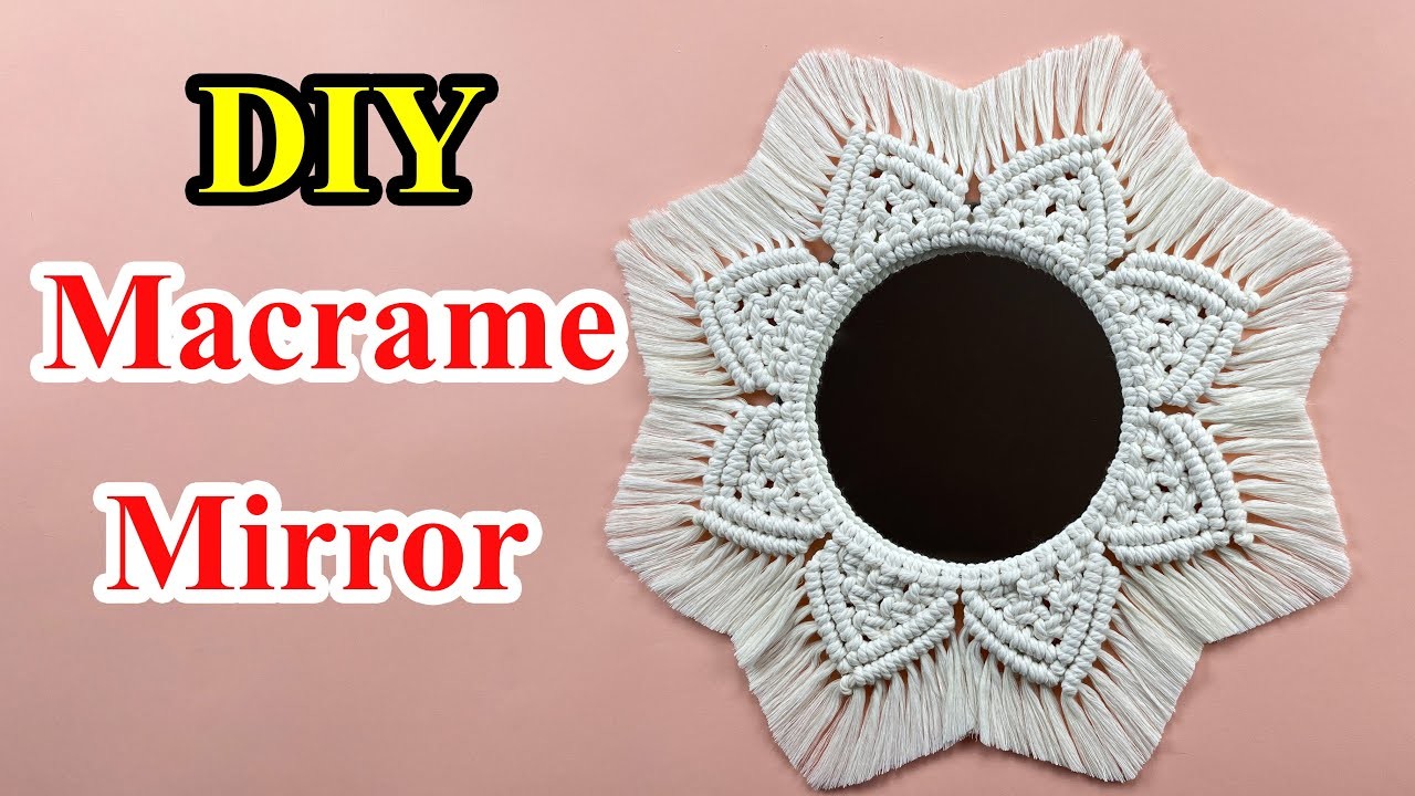 Macrame mirror step by step - Mandala macrame mirror