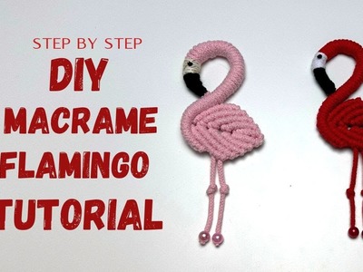 Macrame tutorial How to make a flamingo | DIY Macrame Flamingo