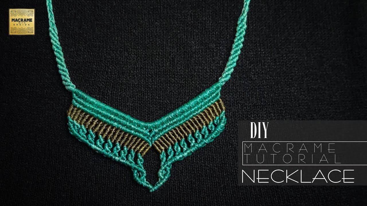 Macrame tutorial|necklace|how to make a necklace for a dress|Diy