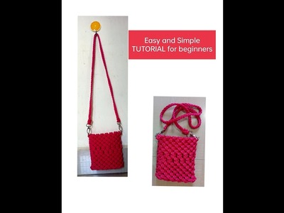 Making DIY video for macrame  sling bag  @laksbags8935