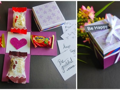 Mini Chocolate explosion box tutorial. Diy greeting cards