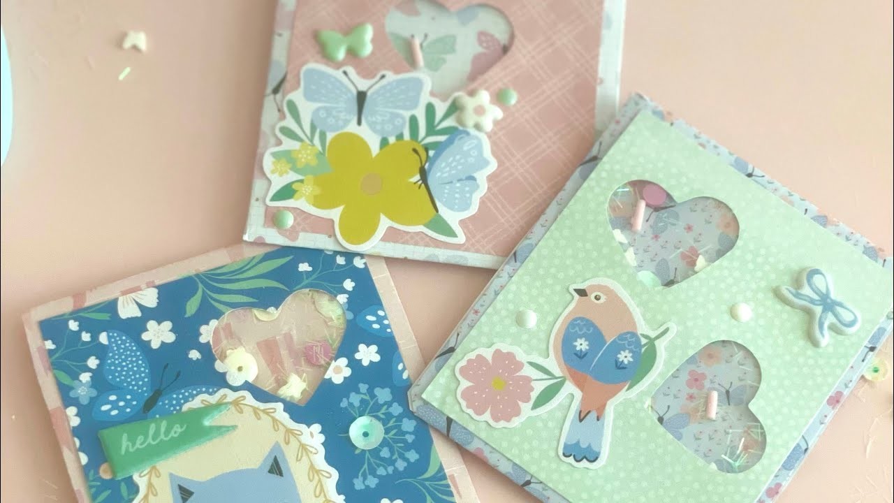 Mini DIY Shaker Pocket Envelopes w. 6x6 Paper Pad Valentine Treat Bag