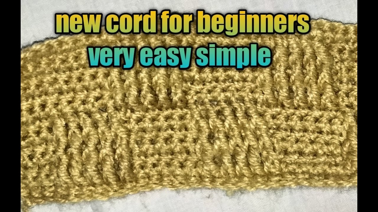 New cord Tunisian for beginners || Tunisian crochet for blanket || knitting with Asifa