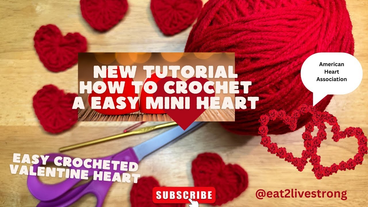 New Tutorial: How To Crochet A Easy Mini Heart | #Valentine 2023 #diy