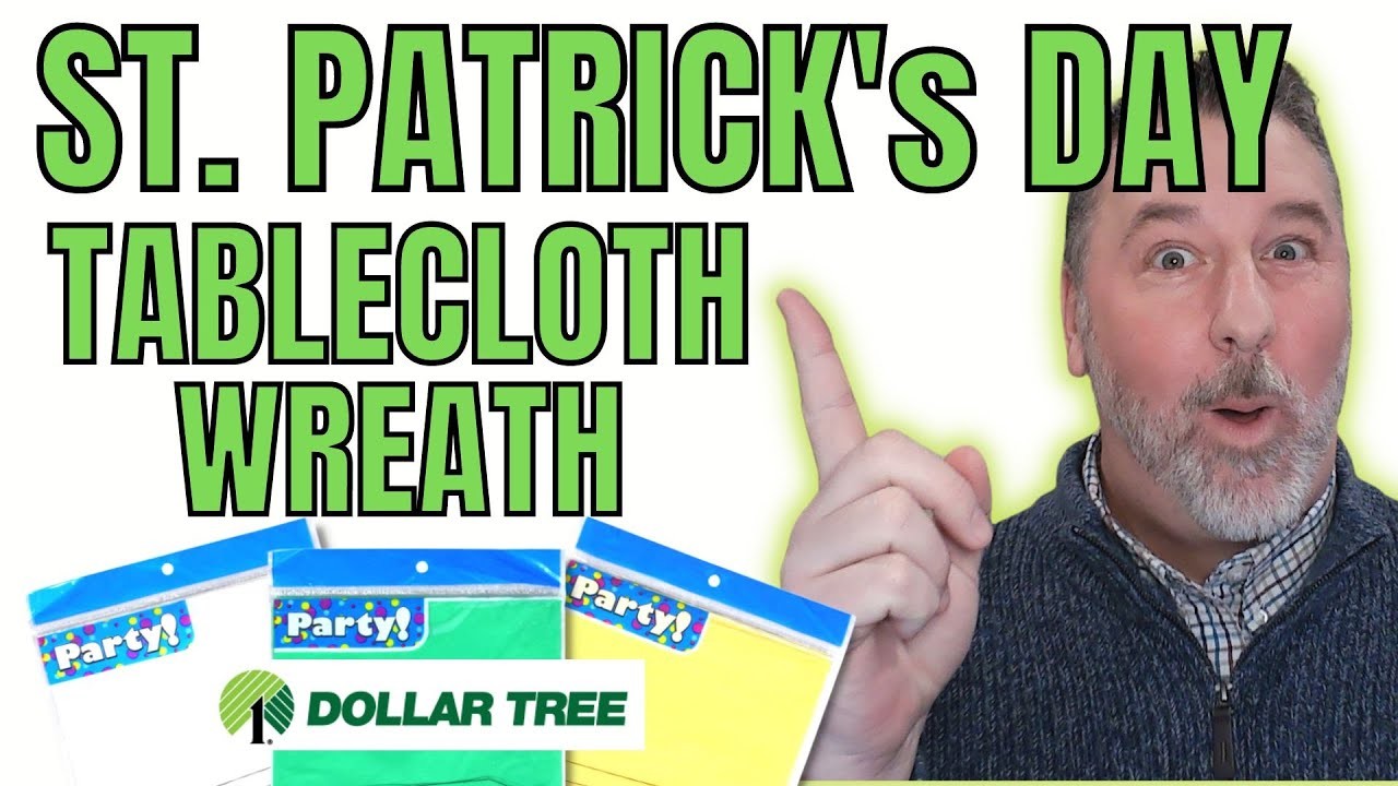 St Patrick's Day Wreath DIY - How to Make a Tablecloth Wreath