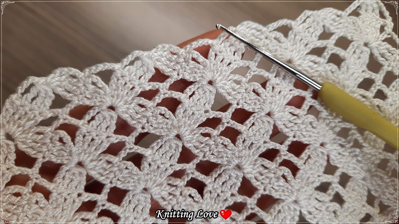 Step-By-Step DIY Tutorial: How to Crochet a Beautiful Flower Patterned Filet Etol Shawl and Cover
