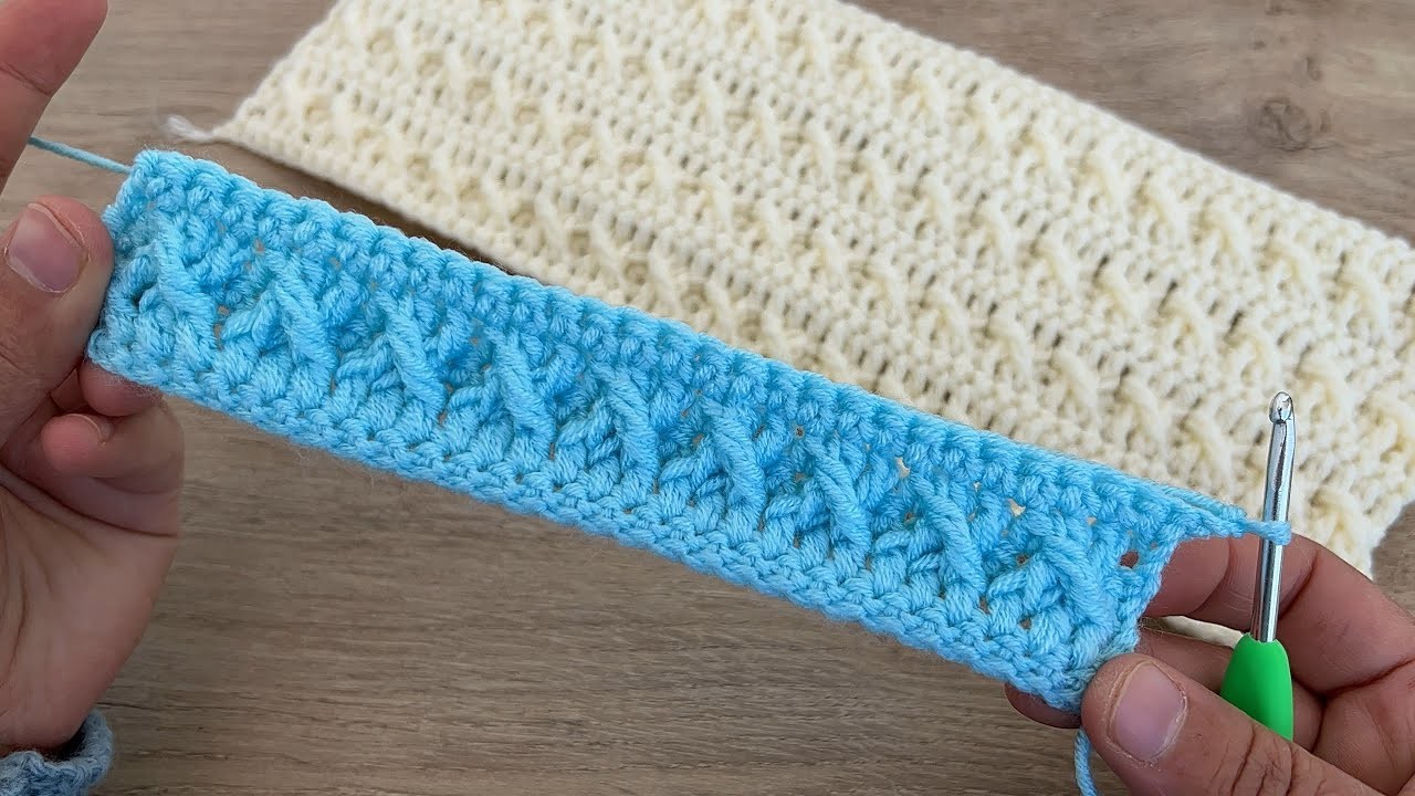Super Easy Tunisian Knitting.Easy Crochet Baby Blanket