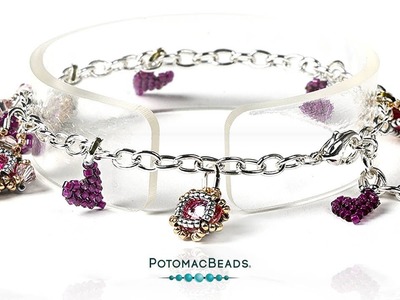 Token of My Affection Rivoli Charm Bracelet - DIY Jewelry Making Tutorial by PotomacBeads