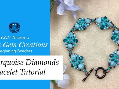 Turquoise Diamonds Bracelet Tutorial