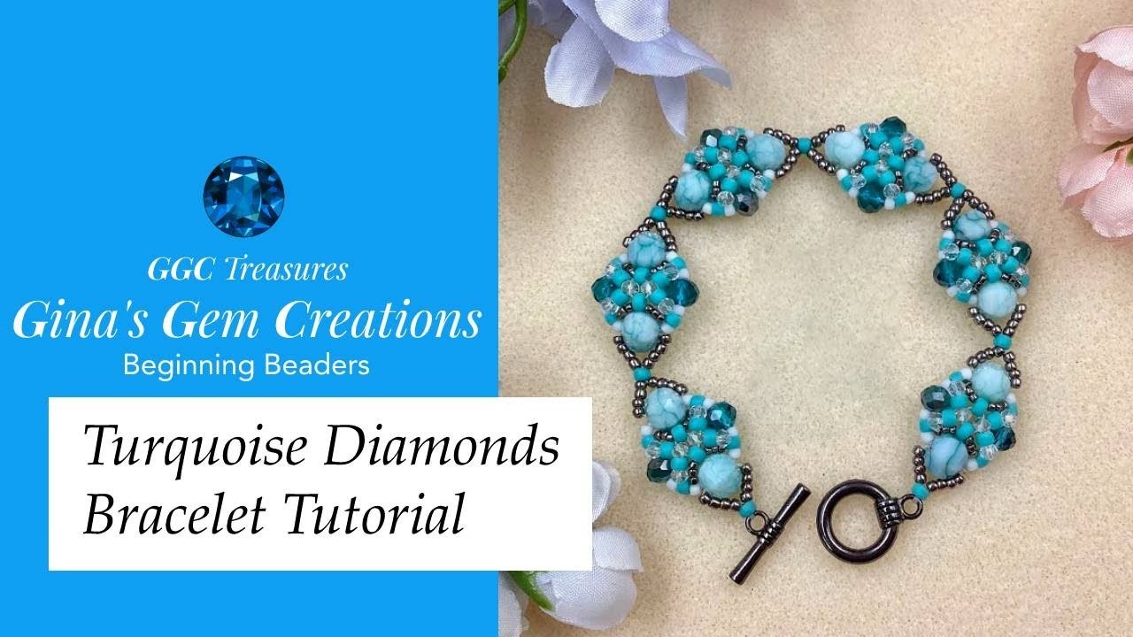 Turquoise Diamonds Bracelet Tutorial