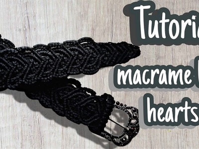 Tutorial Macrame black belt. DIY macrame belt.