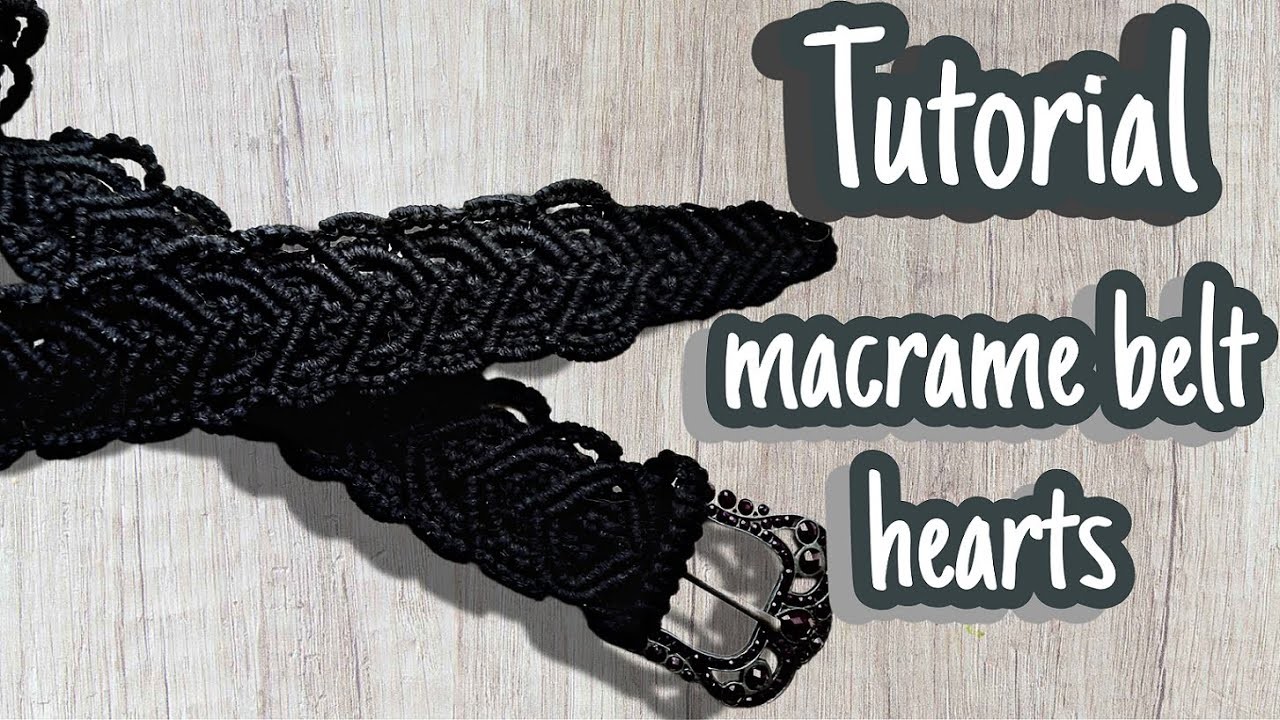 Tutorial Macrame black belt. DIY macrame belt.