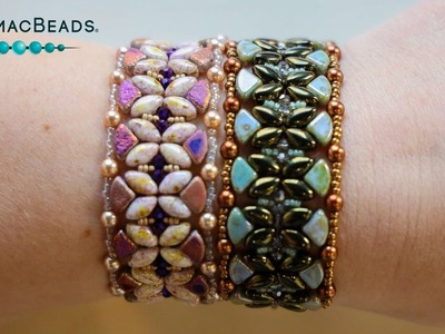 Twin Gems IrisDuo & PieDuo Bracelet - DIY Jewelry Making Tutorial by PotomacBeads