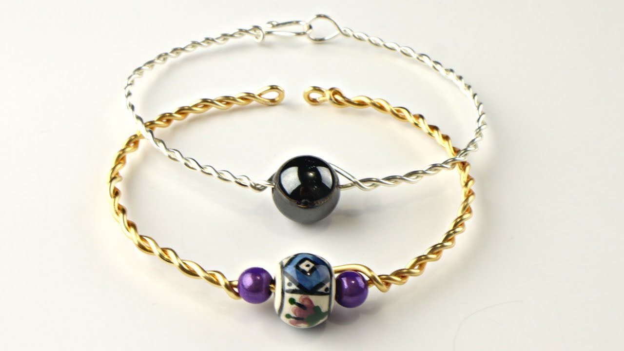 Twisted Wire Bead Bracelet DIY Jewelry Making Tutorial