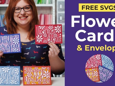 [UPDATE] Cricut Greeting Card Tutorial ???? FREE Pretty Flower Cards & Envelope